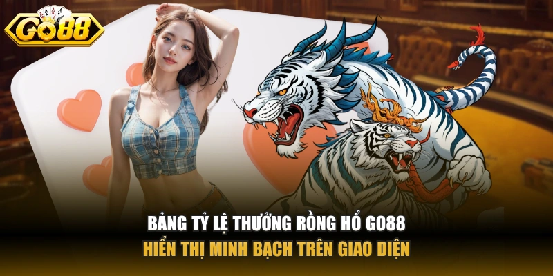 Bảng tỷ lệ thưởng Rồng Hổ GO88 hiển thị minh bạch trên giao diện