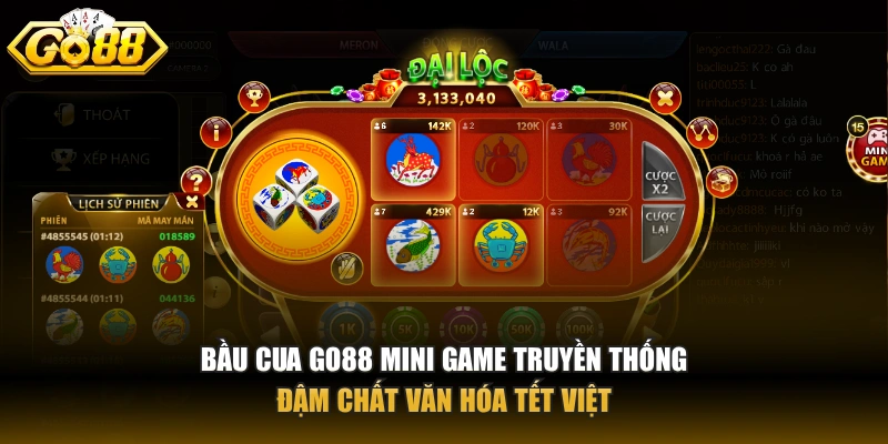 Bầu cua GO88 mini game truyền thống đậm chất văn hóa Tết Việt